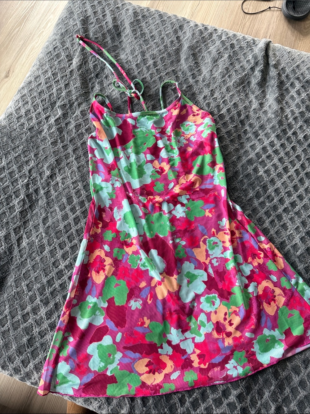 Only Bright Floral Slip Dress/Top Cover up